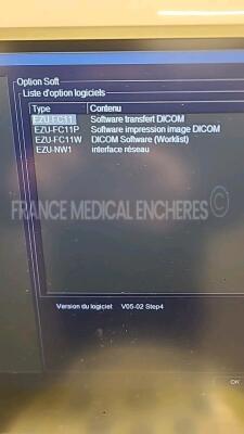 Hitachi Ultrasound Avius Hi Vision- YOM 2014 -S/W V05-02 STEP4 - options software transfert DICOM- software impression image DICOM-DICOM software- network interface - w/Sony digital graphic printer UP-D897 (Powers up)*KEI2124401* - 7