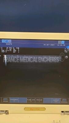 Esaote Ultrasound MyLabfive - YOM 2009 - S/W 1.01 - options clip - xview - mview - connector - doppler - CFM - w/ LA 435 probe - LA 523 probe see pictures of the tests (Powers up) *05-00740/37942/05550* - 6