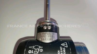 Olympus Bronchoscope BF-P180 YOM 2014 Engineer's report : Optical system no fault found ,Angulation no fault found , Insertion tube no fault found , Light transmission no fault found , Channels leak in the operative channel , Leak no leak - 8