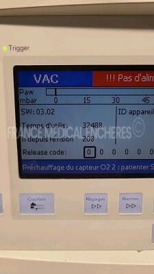 Drager Ventilator Savina-YOM 2004 -S/W 3.02 -count 32488 hours (Powers up) *ARRN.0086* - 4