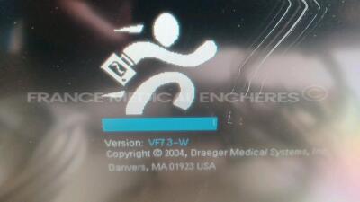 Lot of 4 x Drager Patient Monitors Infinity Gamma XXL - YOM 2007 - S/W VF7.3-W - French Language - w/ 4 x Power Supplies and 4 x ECG Leads and 4 x SPO2 Sensors (Both Power Up - Light Scratches - See Pictures) *5398564756/5398539249/5398565158/5398563953* - 5