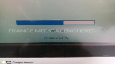 Lot of 4 x Drager Patient Monitors Infinity Gamma - YOM 2006 - S/W VF6.1-W - French Language - w/ 4 x Drager Monitor Docking Stations and 4x Power Supplies and 4 x ECG Leads and 4 x SPO2 Sensors (Both Power Up - Light Scratches - See Pictures) *5514181673 - 4