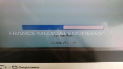 Lot of 4 x Drager Patient Monitors Infinity Gamma - YOM 2006 - S/W VF6.1-W - French Language - w/ 4 x Drager Monitor Docking Stations and 4x Power Supplies and 4 x ECG Leads and 4 x SPO2 Sensors (Both Power Up - Light Scratches - See Pictures) *5514181673 - 5