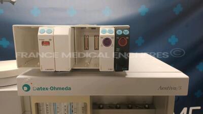 Datex Ohmeda Ventilator Aestiva/5 - S/W 4.8 w/ Datex Ohmeda Monitor (Powers up) *amrk01506* - 3