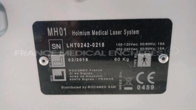 Rocamed Holmium Laser MH01 - YOM 2018 - S/W 34.01 w/ Footswitch and 3x Glasses (Powers up) *lht02420218* - 9