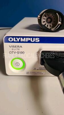 Olympus Video System Center Visera Elite OTV-S190 YOM 2018 -w/ Olympus Camera Head OTV S/P - Olympus keyboard MAJ-1922 - Olympus Cord MAJ-1959 (Powers up)*7705094/7744742/* - 2