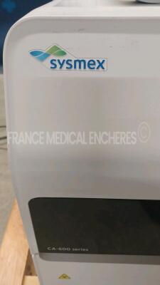 Sysmex Automated Blood Coagulation Analyzer CA-600 series - YOM 2015 - missing Workstation (Powers up) *12899* - 4