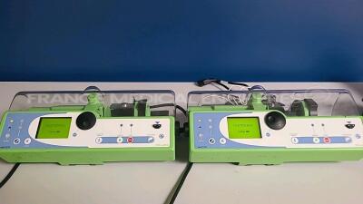 Lot of 4 x B Braun Perfusion Pumps Perfusor Compact and 2 x Fresenius Syringe Pumps Pilote C IEC with master PCA (All power up) *19022308/19508166* - 4