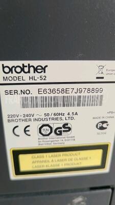 Lot of 2 x Brother Laser Printers HL-52 (Both power up) *J239512/J978899* - 5