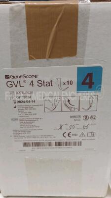 Verathon Video Laryngoscope GVL GlideScope w/ Monitor and 2x GlideScope Camera Blades 0570-0185 and 0570-0210 and Large Quantity of Consumables Expiration date 2024 (Powers up) *PM086283* - 7