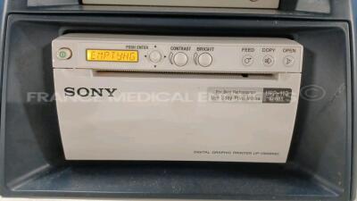 GE Ultrasound Voluson S6 BT15 - YOM 2015 - S/W 15.0.2 - Options - DICOM - IOTA LR2 - BT Activation w/ GE Probe 4C-RS - YOM 2015 see picture of the test and GE Footswitch FSU-3000G and Sony Digital Graphic Printer UP-D898MD (Powers up) *30980SU8* - 6