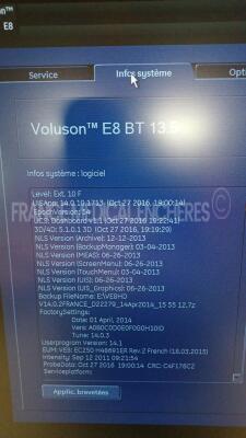 GE Ultrasound Voluson E8 BT14 - YOM 2014 - S/W 14.0.1 - Options - Advanced 4D - DICOM - Sono IT - Vocal II - Advanced VCI - IOTA LR2 - Sono AVC - Sono Biometry - BT Activation w/ GE Probe RAB4-8-D - YOM 2014 and GE Probe RIC5-9-D - YOM 2019 see pictures o - 6