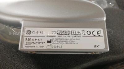 GE Ultrasound S6 BT16 - YOM 2017 - S/W 16.0.11 - Options - XTD - Advanced SRI - IOA LR2 - IEC 62359 Ed.2 - BT Activation w/ GE Probe C1-5-RS - YOM 2016 (Powers up) *VS6001190/234637YP7* - 11