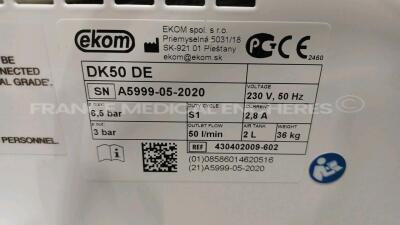 Ekom Dental Compressor DK50DE (Powers up) *a5999052020* - 3