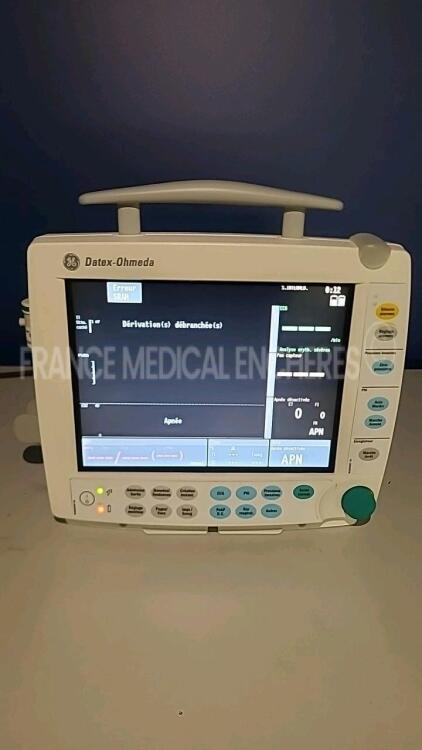 GE Patient Monitor F-FM-00 - YOM 2010 - w/ E-PSM-00 module YOM 2010 - N-FC-00 module YOM 2010 (Powers up) *66224231/66088176620773