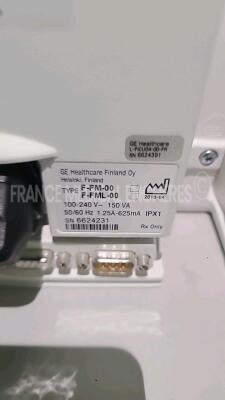 GE Patient Monitor F-FM-00 - YOM 2010 - w/ E-PSM-00 module YOM 2010 - N-FC-00 module YOM 2010 (Powers up) *66224231/66088176620773 - 6