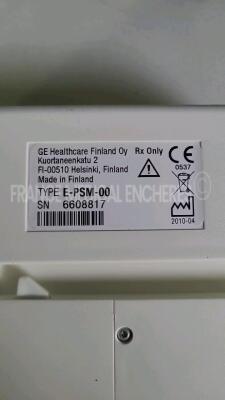 GE Patient Monitor F-FM-00 - YOM 2010 - w/ E-PSM-00 module YOM 2010 - N-FC-00 module YOM 2010 (Powers up) *66224231/66088176620773 - 7