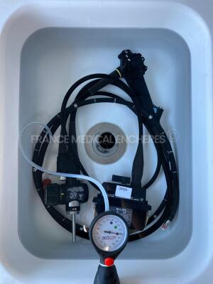 Olympus Ultrasound Video Gastroscope GF-UE160-AL5 Engineer's report : Optical system little weakness on the ultrasound image - ,Angulation no fault found , Insertion tube no fault found , Light transmission no fault found , Channels no fault found , Leak - 2