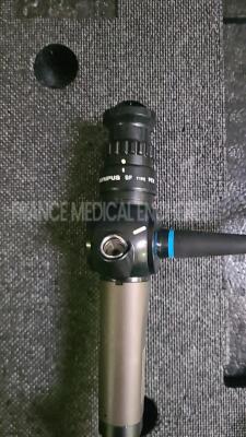 Olympus Bronchoscope BF-PE2 Engineer's report : Optical system 50 black dots ,Angulation no fault found , Insertion tube no fault found , Light transmission no fault found , Channels no fault found , Leak no fault found no distal sheath *2302962* - 6