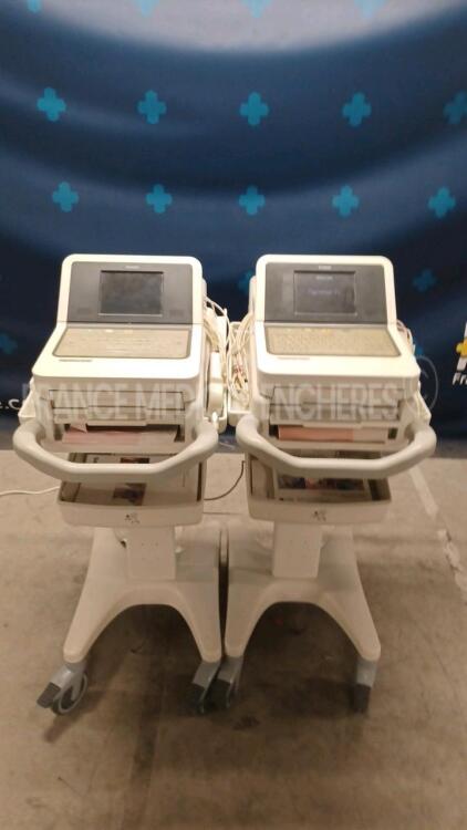 Lot of 2x Philips ECG PageWriter TC30 - S/W 4.04 w/ ECG Sensors (Both power up) *us51103093/usn1206375*