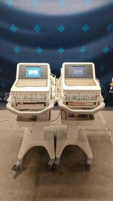 Lot of 2x Philips ECG PageWriter TC30 - S/W 4.04 w/ ECG Sensors (Both power up) *us51103093/usn1206375* - 2