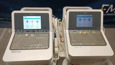 Lot of 2x Philips ECG PageWriter TC30 - S/W 4.04 w/ ECG Sensors (Both power up) *us51103093/usn1206375* - 3