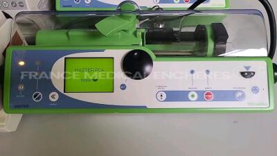 Lot of 2 x Fresenius Perfusion Pumps Optima MS and 4 x Fresenius Syringe Pumps Pilote IEC and 1 x Nestle Enteral Feeding Pump Compact Ella ( 2 with Master PCA included) (All power up) *17761582/17611326/17616476/17761582/17616581/17616580/N119229537* - 4