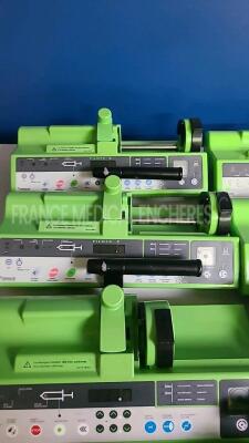 Lot of 7 x Fresenius Syringe Pumps Pilote IEC (All power up) *17616492/17616582/18308467/15872695/17616486/17616484/16746740* - 4