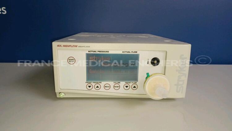 Stryker Insufflator 40L Highflow - w/ Low Flow Mode - French Language (Powers up) *0601CE170*