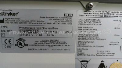 Stryker High Flow Insufflator Pneumo Sure - French Language (Powers up) *0909CE029* - 7