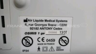 Lot of 2 x Air Liquide Ventilators Osiris 1 - w/ 2 x Power Supplies (Both power up) *D02693/D02692* - 7