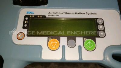 Lot of 2 x Zoll Resuscitation System AutoPulse Model 100 - YOM 2008/2015 (Untested - Missing Batteries) and 2 x Zoll Multi Chemistry Battery Chargers (Powers up) *11516/21900* - 5