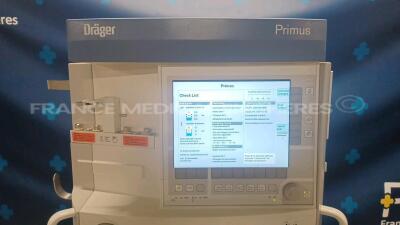 Drager Ventilator Primus - YOM 2014 - S/W 4.50 - Count 15253h (Powers up) *asfm0016* - 4