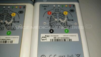 Lot of 1 x GE Central Station Carescape MAI700 - YOM 2017 - French Language (Powers up) and 1 x GE Telemetry Server Carescape MP100R - YOM 2017 (Powers up) and 5 x GE Telemetry Transmitters T4 - YOM 2011/2015 (All power up) *SKN17190072SA/SEE17210016SA/SF - 12