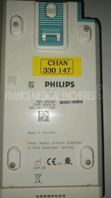 Philips Patient Monitors Intellivue Cardiac MP50 - YOM 2005 - S/W K.21.42 - French Language - w/ 1 x Philips Modules M3001A - YOM 2009 (Powers up) *DE44019052/DE907T1599* - 6