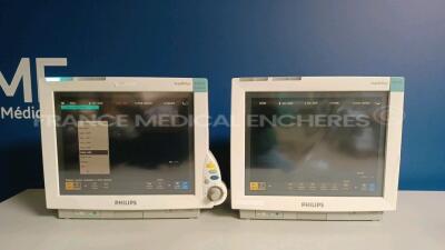 Lot of 6 x Philips Patient Monitors IntelliVue MP70/IntelliVue Anesthesia MP70 - YOM 2007 - S/W J.10.52/L.01.21 (All power up - Damaged - See Pictures) *DE73164087/DE61756567DE73163666/DE73163738/DE61756575/DE61756606*