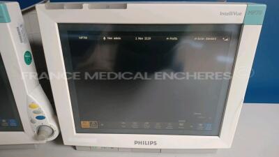 Lot of 6 x Philips Patient Monitors IntelliVue MP70/IntelliVue Anesthesia MP70 - YOM 2007 - S/W J.10.52/L.01.21 (All power up - Damaged - See Pictures) *DE73164087/DE61756567DE73163666/DE73163738/DE61756575/DE61756606* - 3