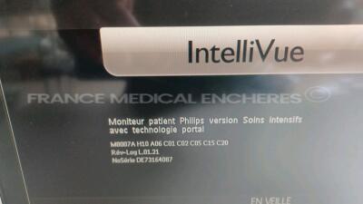 Lot of 6 x Philips Patient Monitors IntelliVue MP70/IntelliVue Anesthesia MP70 - YOM 2007 - S/W J.10.52/L.01.21 (All power up - Damaged - See Pictures) *DE73164087/DE61756567DE73163666/DE73163738/DE61756575/DE61756606* - 4