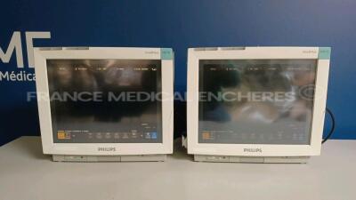 Lot of 6 x Philips Patient Monitors IntelliVue MP70/IntelliVue Anesthesia MP70 - YOM 2007 - S/W J.10.52/L.01.21 (All power up - Damaged - See Pictures) *DE73164087/DE61756567DE73163666/DE73163738/DE61756575/DE61756606* - 12