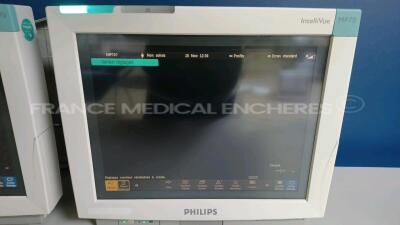 Lot of 6 x Philips Patient Monitors IntelliVue MP70/IntelliVue Anesthesia MP70 - YOM 2007 - S/W J.10.52/L.01.21 (All power up - Damaged - See Pictures) *DE73164087/DE61756567DE73163666/DE73163738/DE61756575/DE61756606* - 29