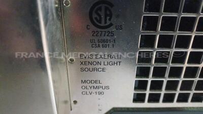 Olympus Xenon Light Source Evis Exera III CLV-190 (No power -Damaged - See Pictures - For spare parts) *7456342* - 6