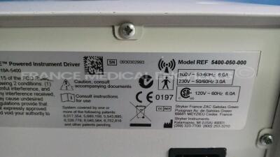 Stryker Powered Instrument Driver CORE - REF 5400-050-000 (Powers up - Damaged - See Pictures) *0930302993* - 9