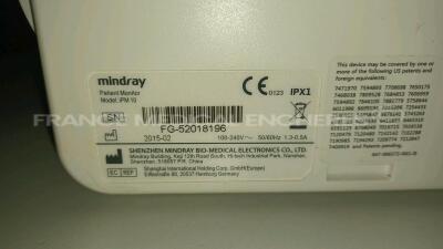 Mindray Patient Monitor iPM 10 - YOM 2015 - French Language (Powers up) *FG-52018196* - 6