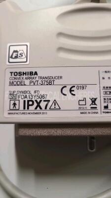 Toshiba Ultrasound Aplio 400 TUS A-400 YOM 2013 - w/ PST-25BT probe YOM 2013 - PVT-712BT probe YOM 2013 - PC-50M probe YOM 2017 (Powers up) *TDA13Y2219* - 10