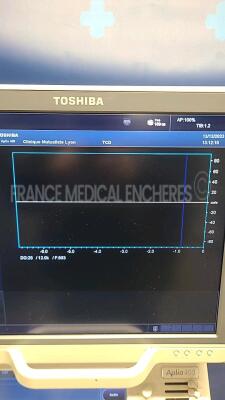 Toshiba Ultrasound Aplio 400 TUS A-400 YOM 2013 - w/ PST-25BT probe YOM 2013 - PVT-712BT probe YOM 2013 - PC-50M probe YOM 2017 (Powers up) *TDA13Y2219* - 11