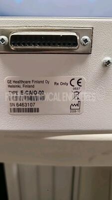 Datex Ohmeda Anesthesia Machine S5/Avance - S/W 3.20 - w/ GE module E-CAI0-OO YOM 10/2008 (Powers up) *ANBH00603* - 7