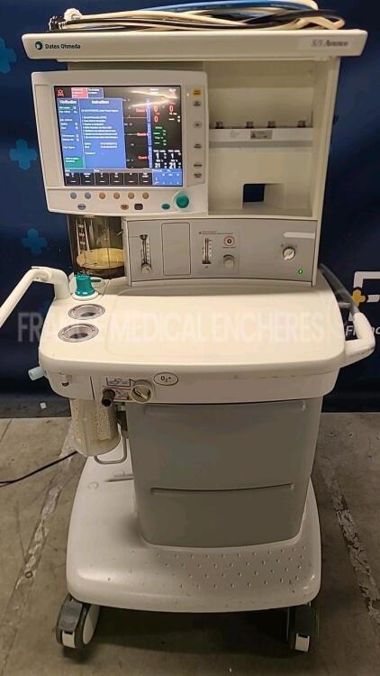 Datex Ohmeda Anesthesia Machine S5/Avance - S/W 3.20 - w/ GE module E-CAI0-OO YOM 10/2013 (Powers up) *ANBH00602*