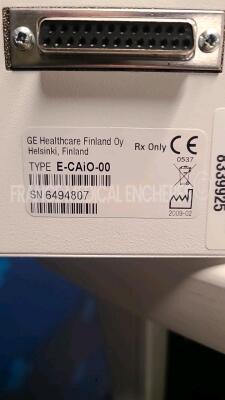 Datex Ohmeda Anesthesia Machine S5/Avance - S/W 3.20 - w/ GE module E-CAI0-OO YOM 02/2009 (Powers up) *ANBM0412* - 8