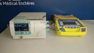 Lot of 1 x Philips Patient Monitor M304A - YOM 2003 and 1 x Atys Medical Ultrasonic Blood Flow Detector BASIC and 1 x Schiller Defibrillator FRED (No Power - Damaged - For spare parts - See Pictures) *110600/48415575* - 2