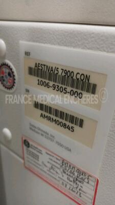 Datex Ohmeda Ventilator Aestiva/5 with Smartvent 7900 - S/W 4.8 (Powers up) *amrm00845* - 7